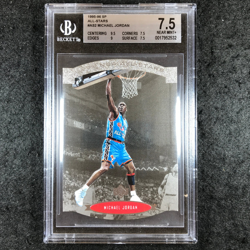 1995-96 SP MICHAEL JORDAN 1996 NBA All-Stars Die-Cut #AS2 BGS 7.5 (532)