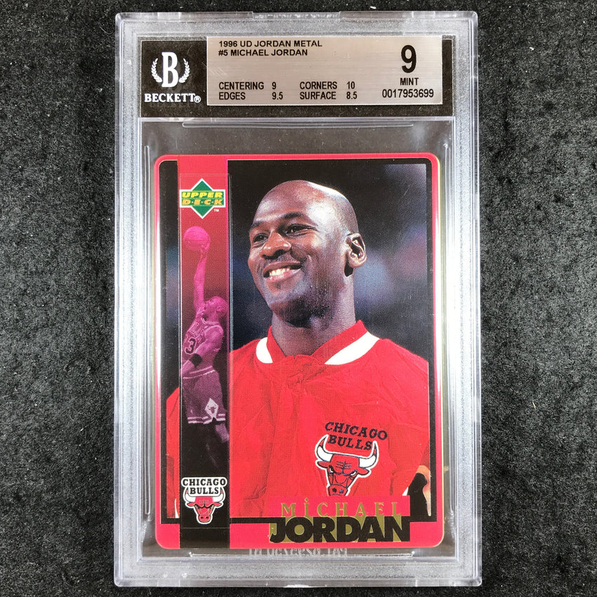 1996 UD Jordan Metal MICHAEL JORDAN #5 BGS 9 (699)