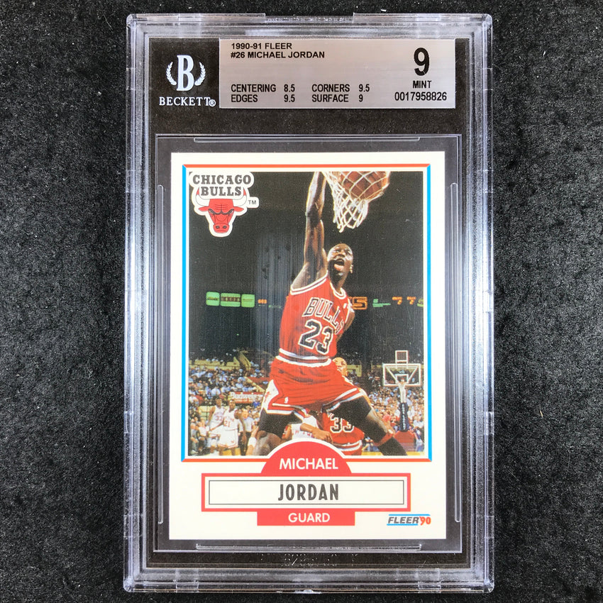 1990-91 Fleer MICHAEL JORDAN #26 BGS 9 (826)