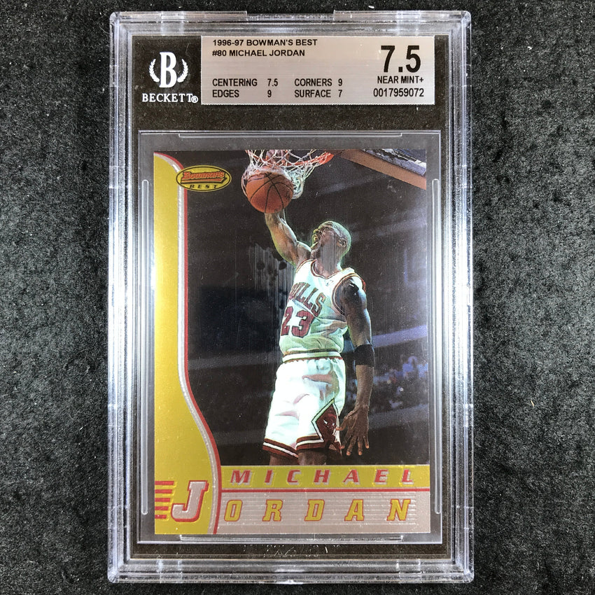 1996-97 Bowman's Best MICHAEL JORDAN #80 BGS 7.5 (72)