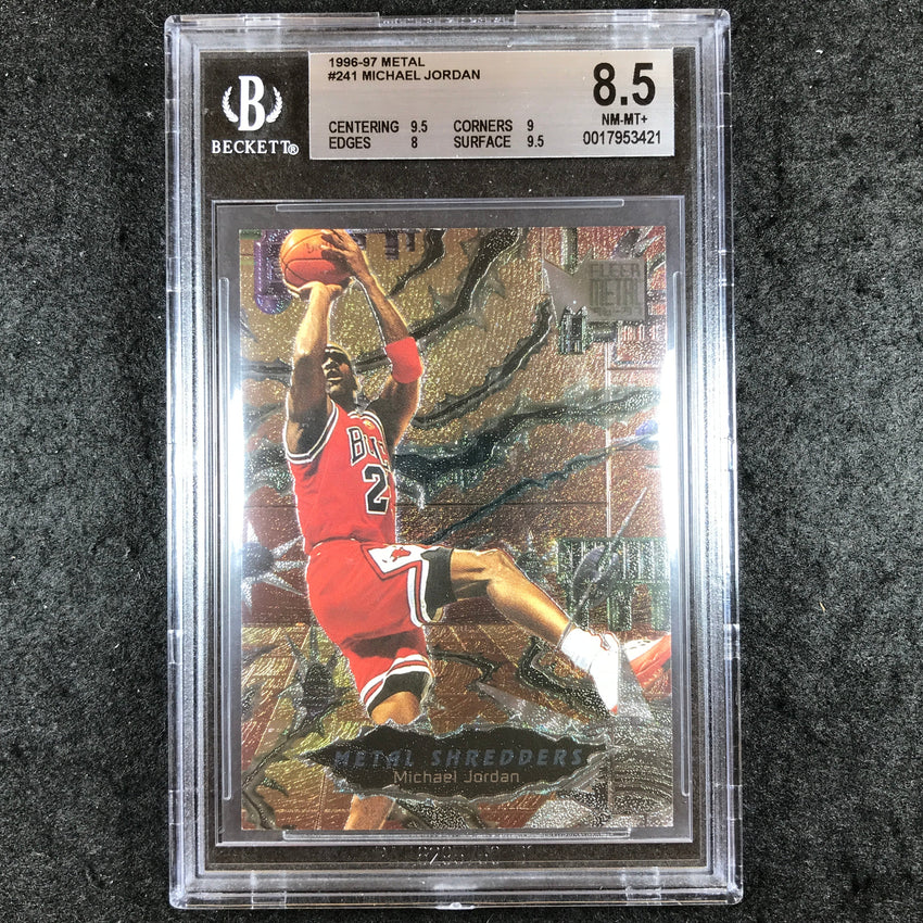 1996-97 Fleer Metal MICHAEL JORDAN Metal Shredders #241 BGS 8.5 (421)