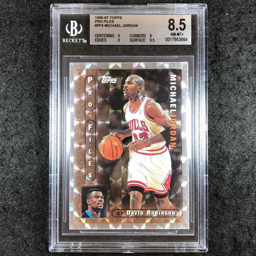1996-97 Topps MICHAEL JORDAN Pro Files #PF3 BGS 8.5 (664)