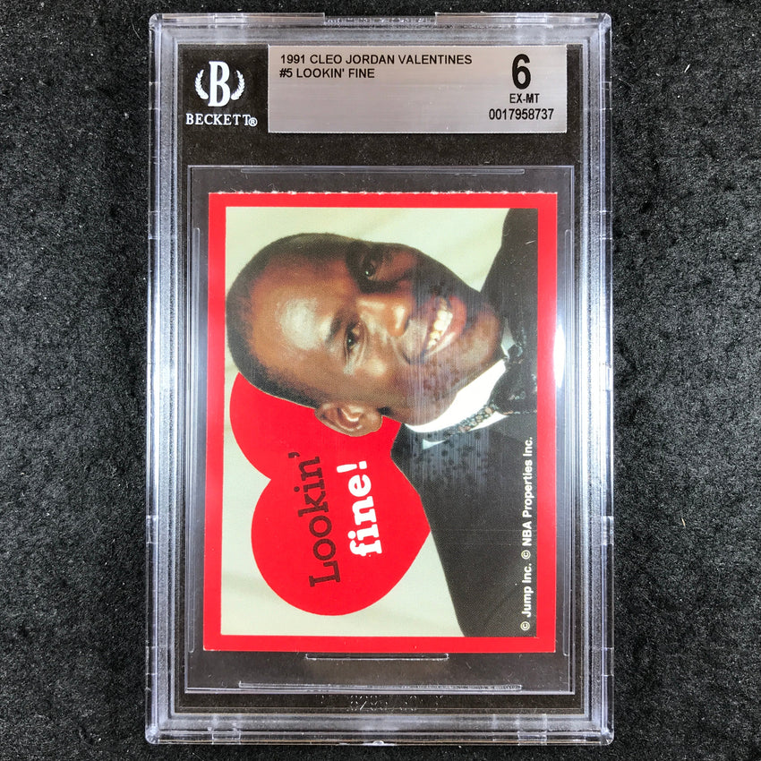 1991 Cleo MICHAEL JORDAN Valentines Lookin' Fine #5 BGS 6 (737)