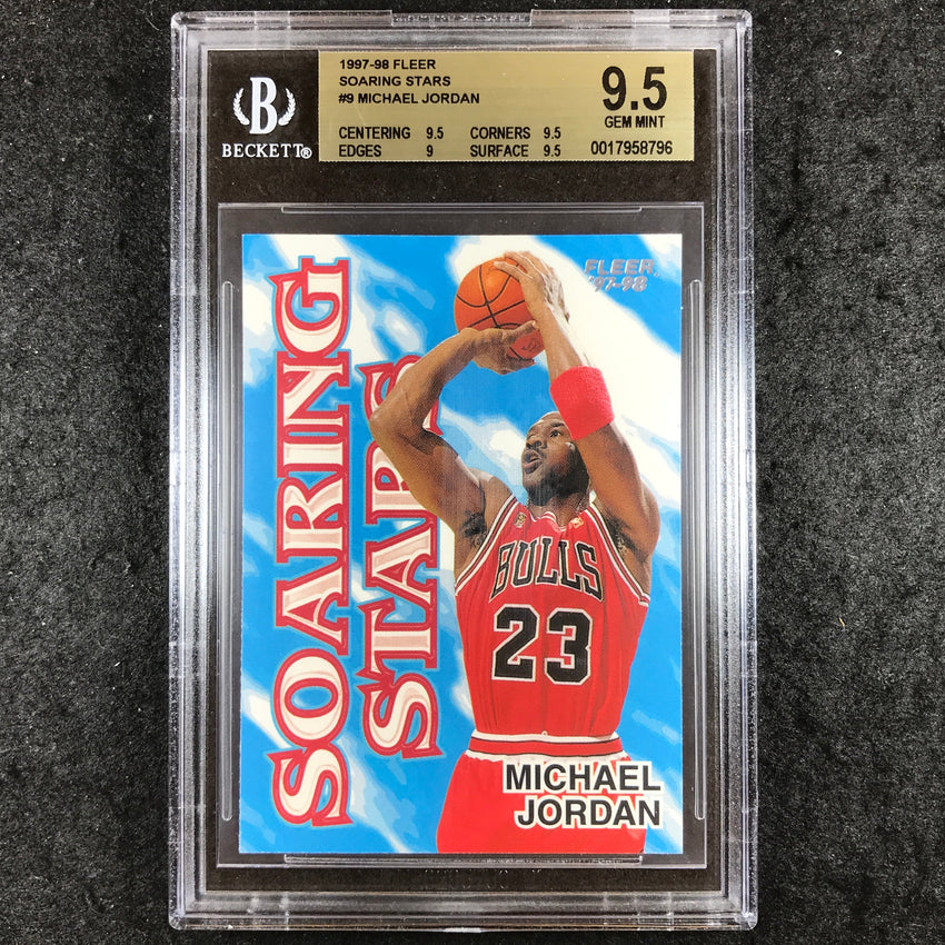 1997-98 Fleer MICHAEL JORDAN Soaring Stars #9 BGS 9.5 (796)