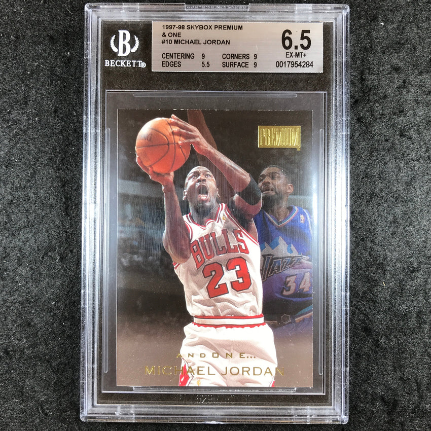 1997-98 Skybox Premium MICHAEL JORDAN & One #10 BGS 6.5 (284)