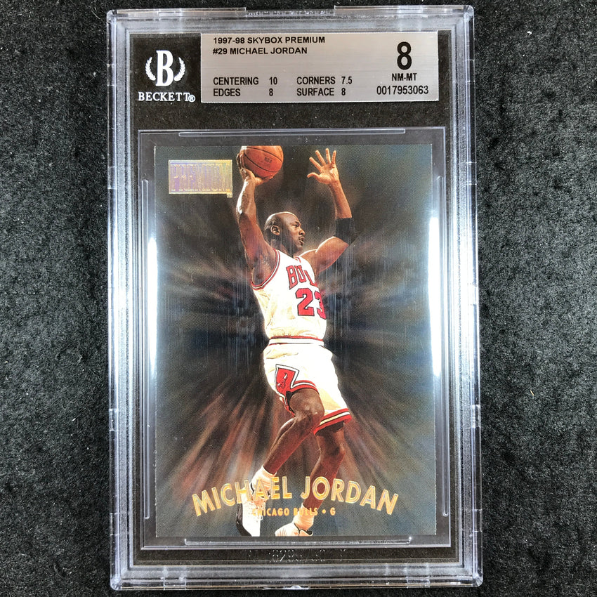 1997-98 Skybox Premium MICHAEL JORDAN #29 BGS 8 (63)