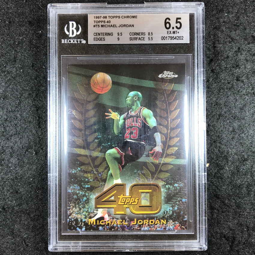 1997-98 Topps Chrome MICHAEL JORDAN Topps 50 #T5 BGS 6.5 (202)