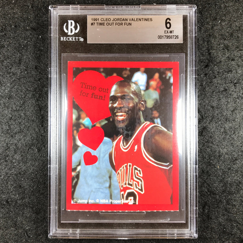 1991 Cleo MICHAEL JORDAN Valentines Time Out For Fun #7 BGS 6 (726)