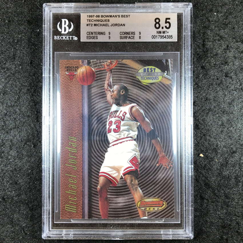 1997-98 Bowman's Best MICHAEL JORDAN Techniques #T2 BGS 8.5 (385)