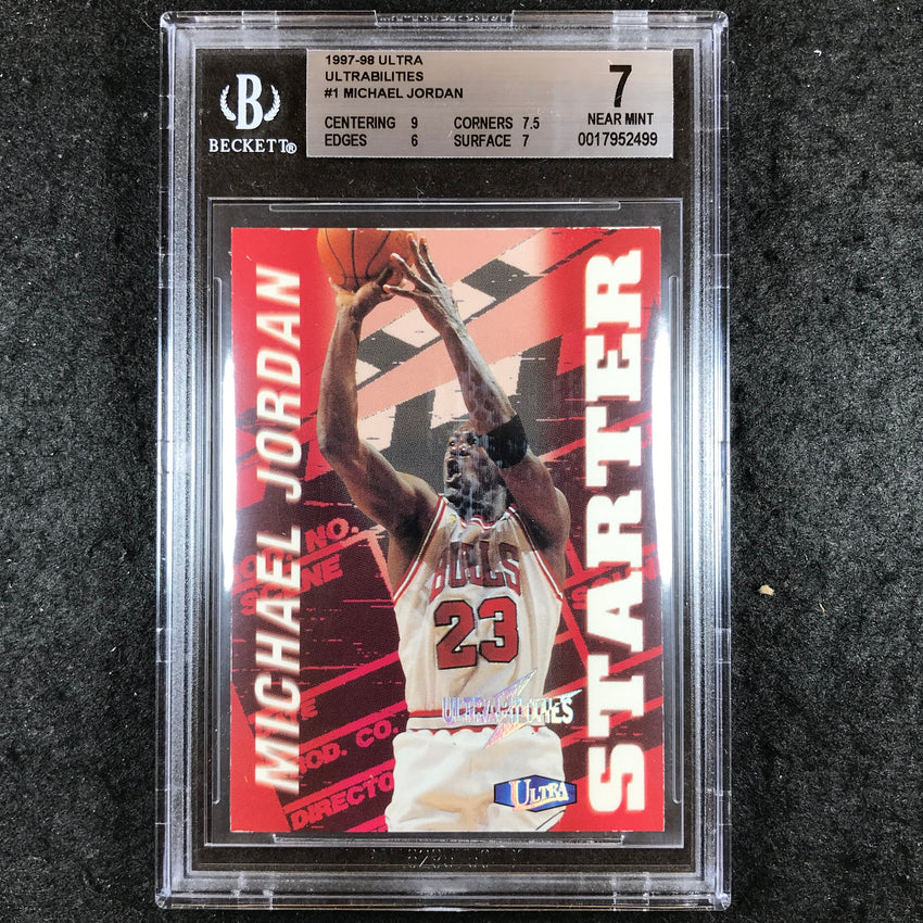1997-98 Fleer Ultra MICHAEL JORDAN Ultrabilities #1 BGS 7 (499)