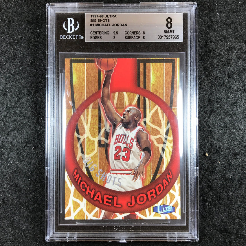 1997-98 Fleer Ultra MICHAEL JORDAN Big Shots #1 BGS 8 (965)