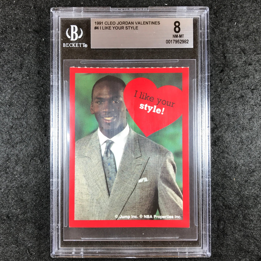 1991 Cleo MICHAEL JORDAN Valentines I Like Your Style #4 BGS 8 (982)