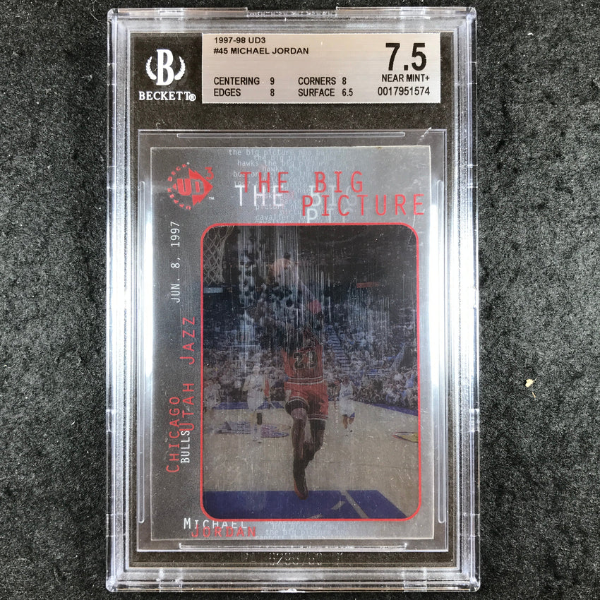 1997-98 UD3 MICHAEL JORDAN The Big Picture #45 BGS 7.5 (574)