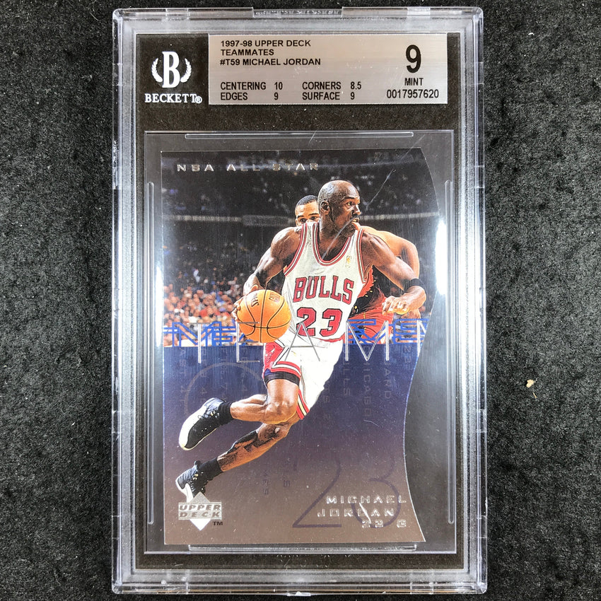 1997-98 Upper Deck MICHAEL JORDAN Teammates Die-Cut #T59 BGS 9 (620)