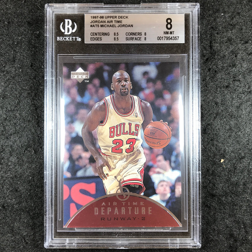 1997-98 Upper Deck MICHAEL JORDAN Jordan Air Time #AT5 BGS 8 (357)