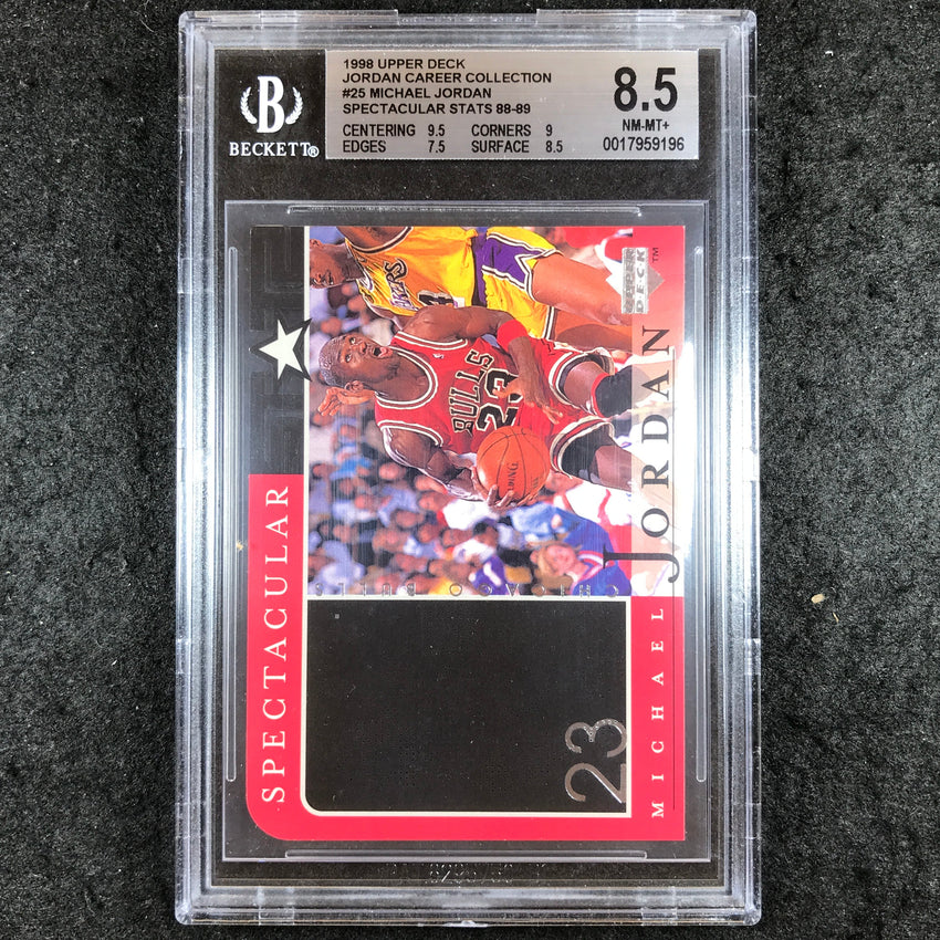 1998 Upper Deck MICHAEL JORDAN Career Collection Spectacular Stats BGS 8.5 (196)