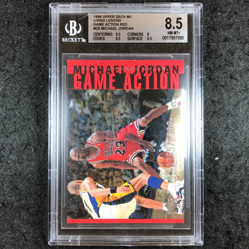 1998 Upper Deck MJ MICHAEL JORDAN Game Action Red 755/2300 #G6 BGS 8.5 (895)