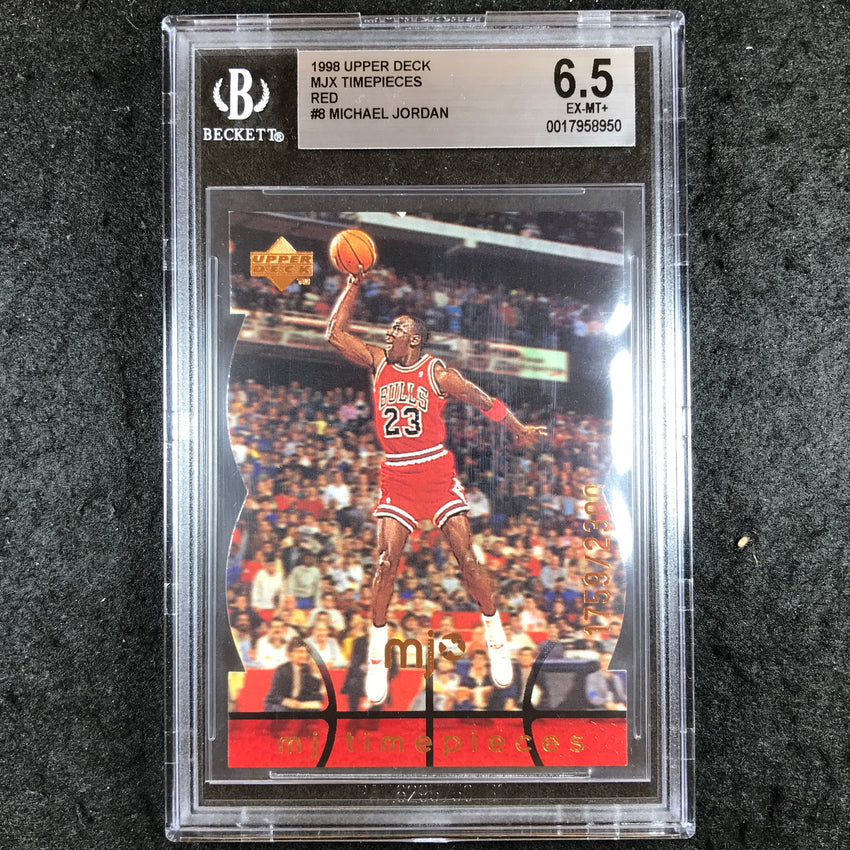 1998 Upper Deck MICHAEL JORDAN MJX Timepieces Red 1759/2300 #8 BGS 6.5 (950)
