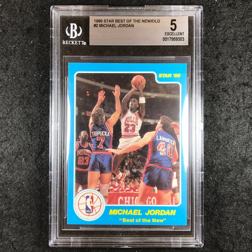 1986 Star MICHAEL JORDAN Best of the New/Old #2 BGS 5 (303)