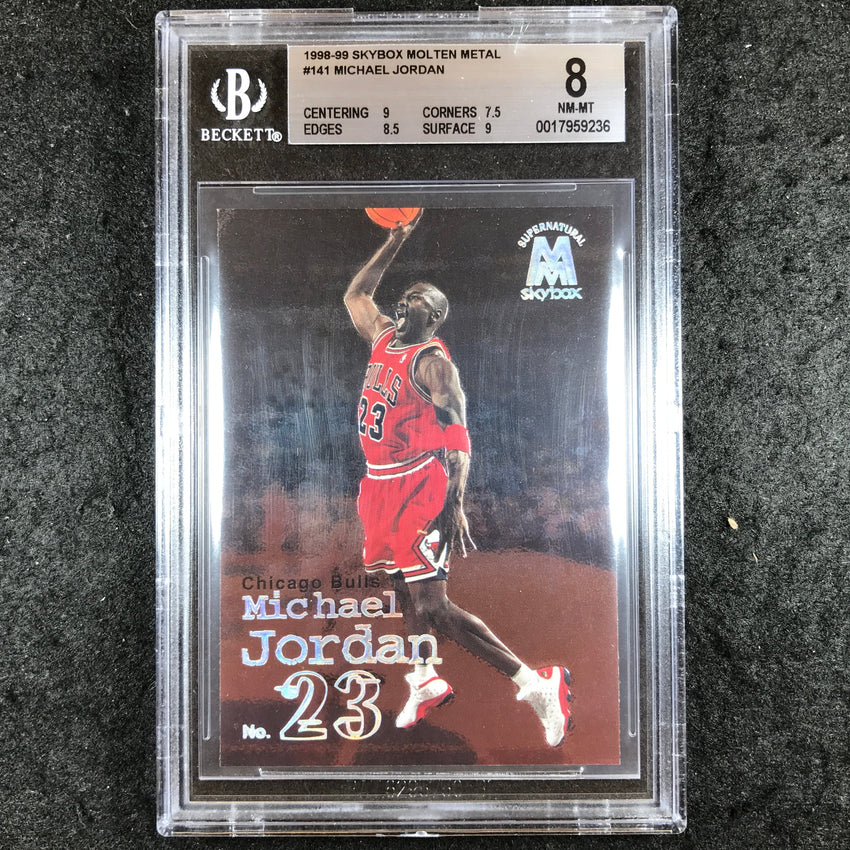 1998-99 Skybox Molten Metal MICHAEL JORDAN Supernatural #141 BGS 8 (236)