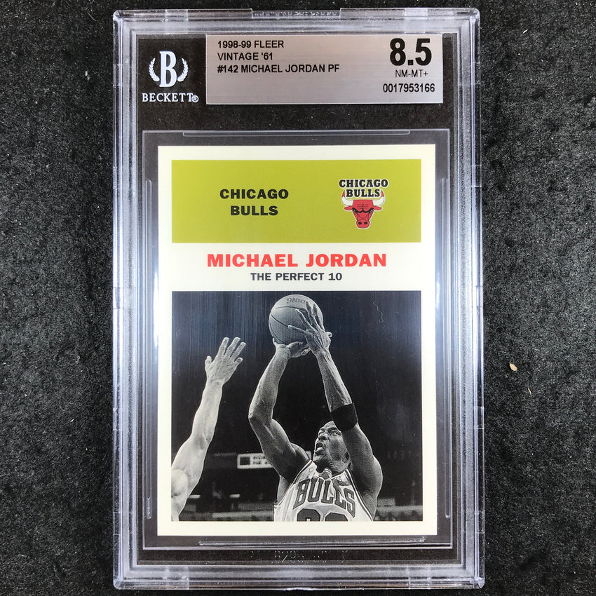 1998-99 Fleer MICHAEL JORDAN Vintage '61 The Perfect 10 #142 BGS 8.5 (166)