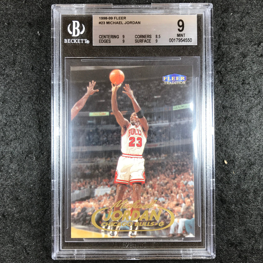 1998-99 Fleer MICHAEL JORDAN Fleer Tradition #23 BGS 9 (550)