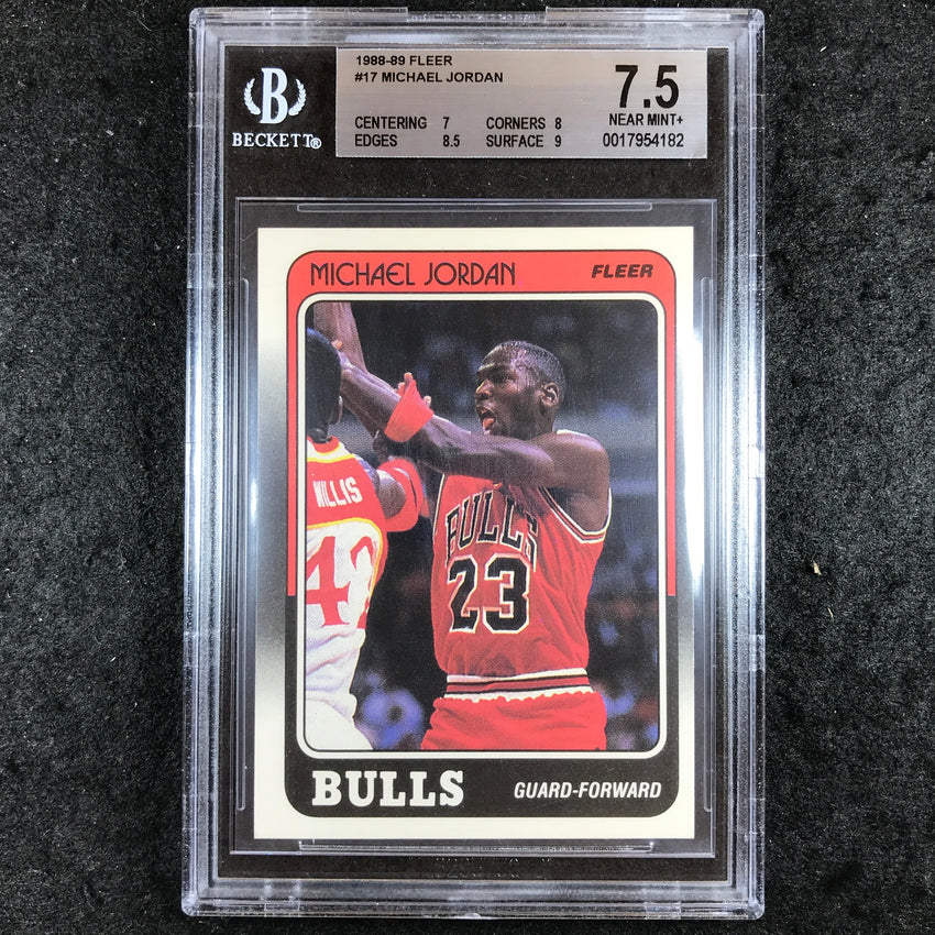 1988-89 Fleer MICHAEL JORDAN #17 BGS 7.5 (182)