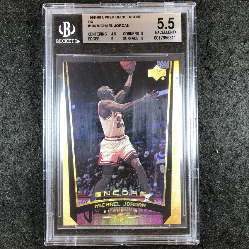 1998-99 Upper Deck Encore MICHAEL JORDAN F/X 75/125 #106 BGS 5.5 (311)