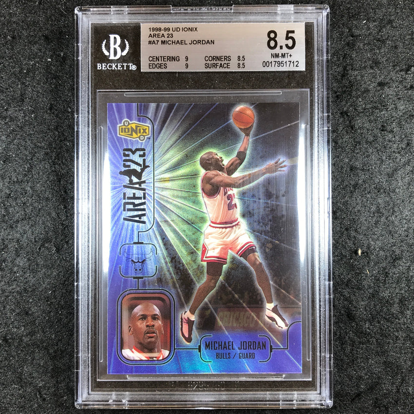 1998-99 UD Ionix MICHAEL JORDAN Area 23 #A7 BGS 8.5 (712)
