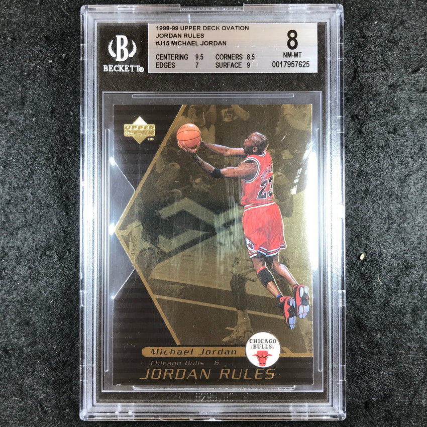 1998-99 Upper Deck Ovation MICHAEL JORDAN Jordan Rules #J15 BGS 8 (625)