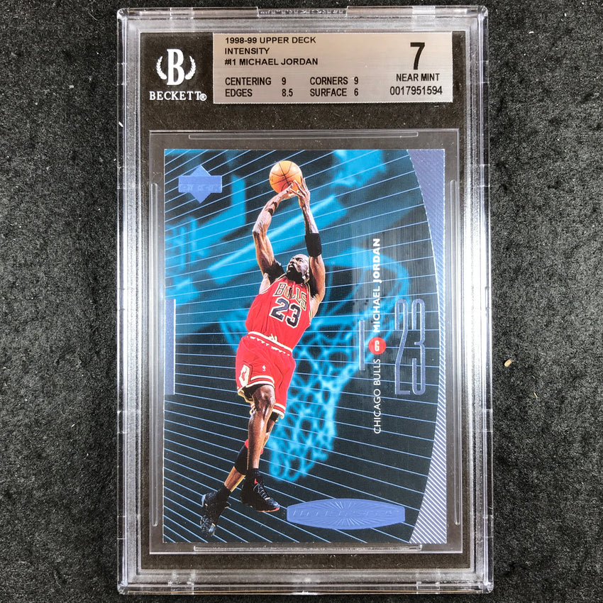 1998-99 Upper Deck MICHAEL JORDAN Intensity #1 BGS 7 (594)