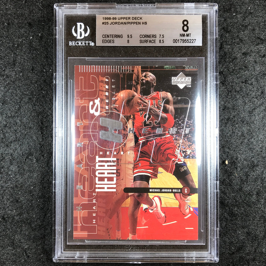 1998-99 Upper Deck MICHAEL JORDAN SCOTTIE PIPPEN Heart & Soul #26 BGS 8 (227)