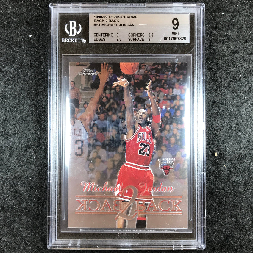 1998-99 Topps Chrome MICHAEL JORDAN Back 2 Back #B1 BGS 9 (826)
