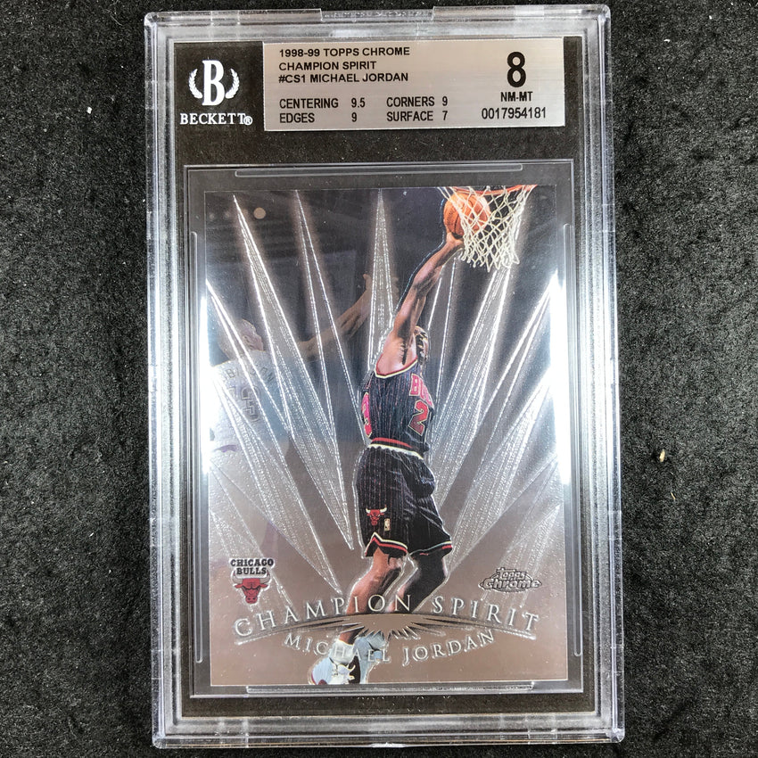 1998-99 Topps Chrome MICHAEL JORDAN Champion Spirit #CS1 BGS 8 (181)
