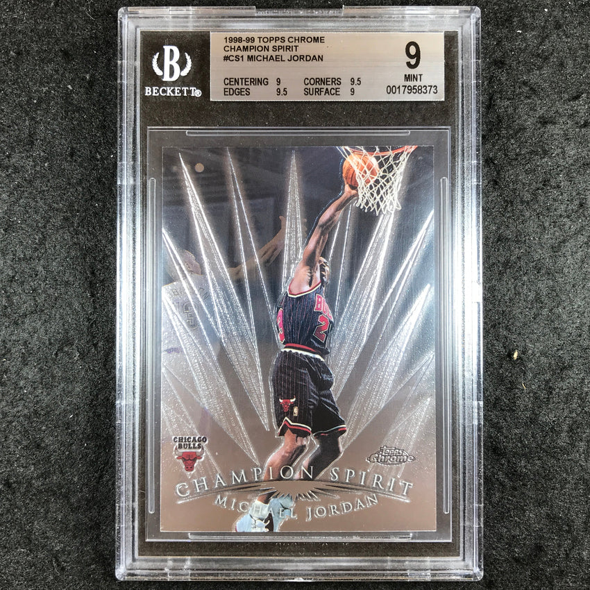 1998-99 Topps Chrome MICHAEL JORDAN Champion Spirit #CS1 BGS 9 (373)