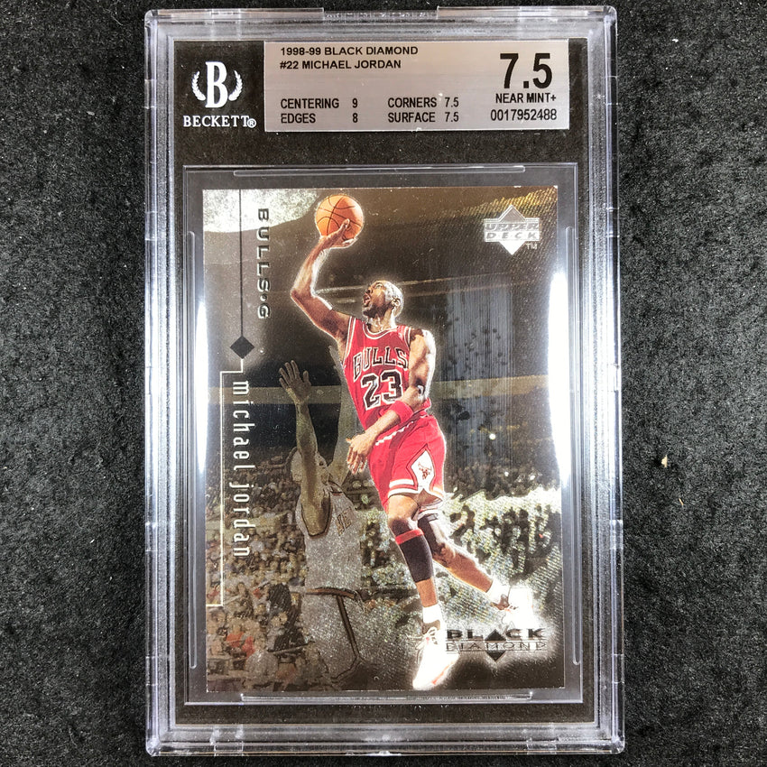 1998-99 Black Diamond MICHAEL JORDAN #22 BGS 7.5 (488)
