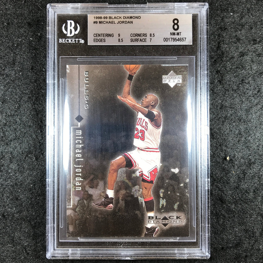 1998-99 Black Diamond MICHAEL JORDAN #9 BGS 8 (657)