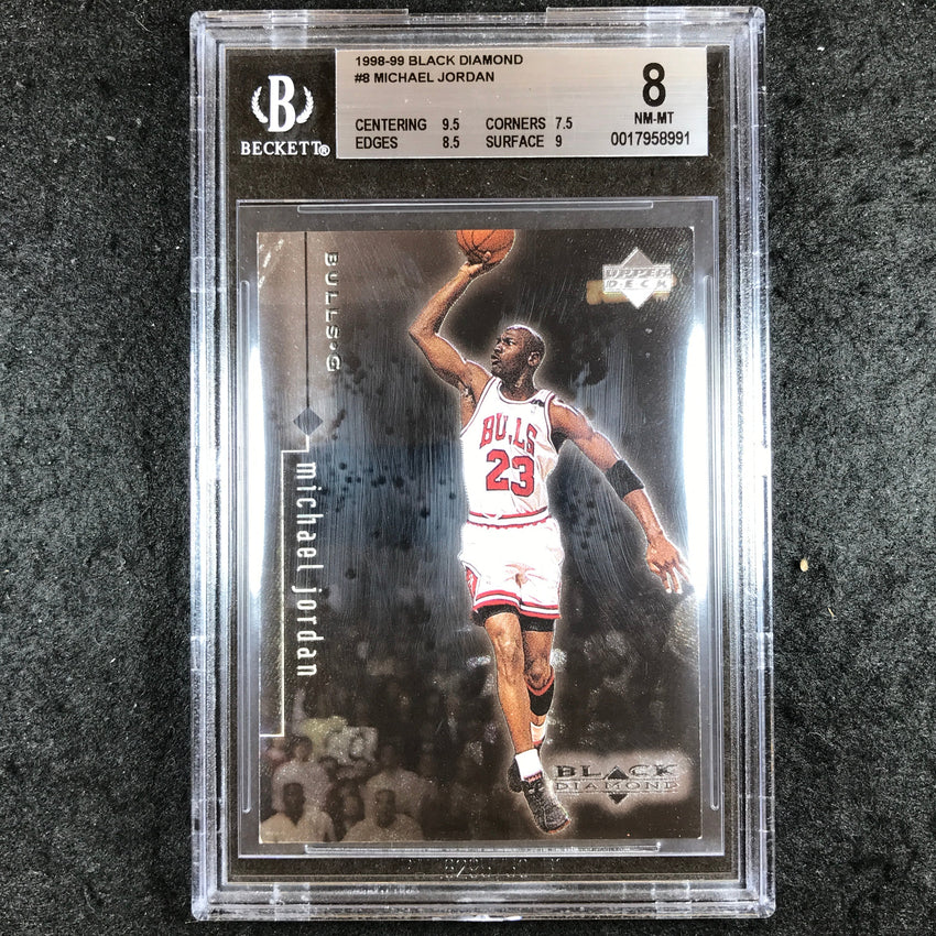 1998-99 Black Diamond MICHAEL JORDAN #8 BGS 8 (991)