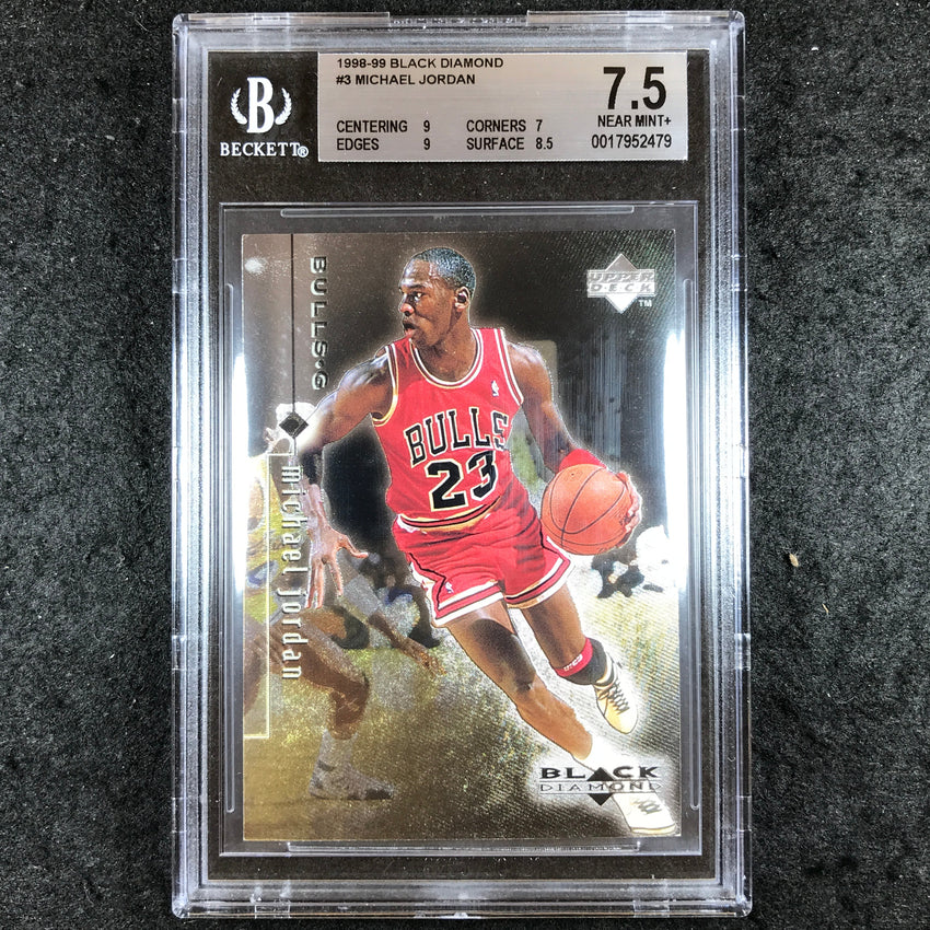 1998-99 Black Diamond MICHAEL JORDAN #3 BGS 7.5 (479)