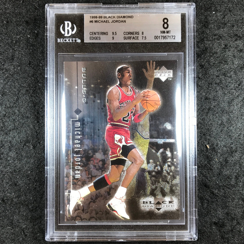 1998-99 Black Diamond MICHAEL JORDAN #6 BGS 8 (172)