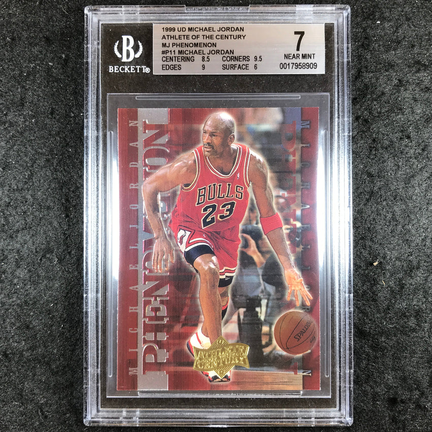 1999 UD MICHAEL JORDAN Athlete of the Century MJ Phenomenon #P11 BGS 7 (909)