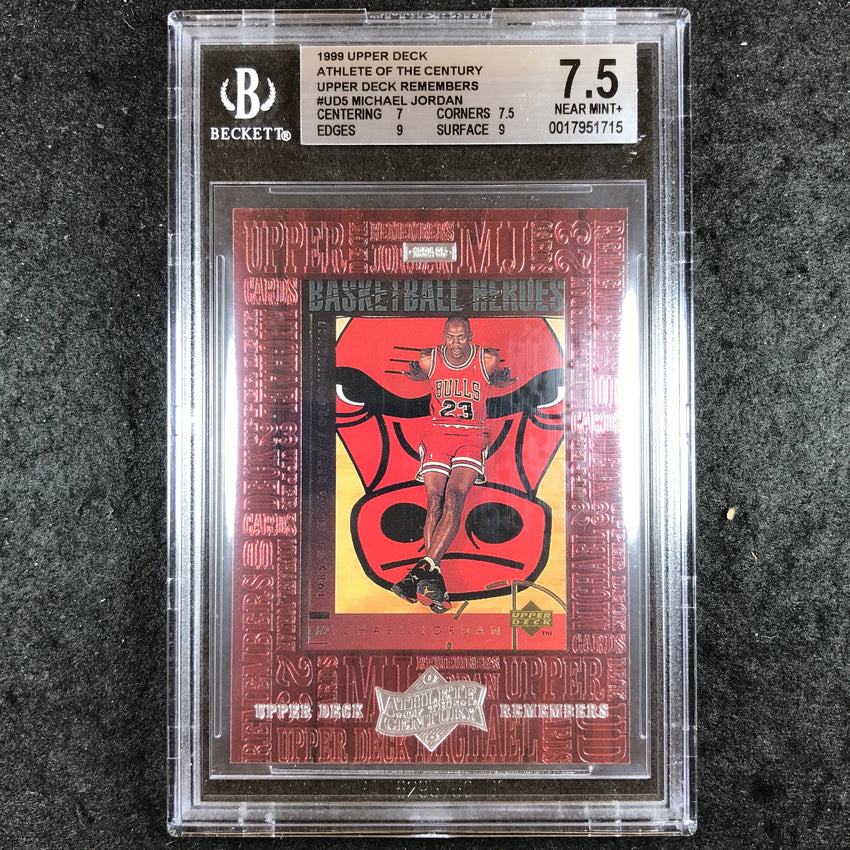 1999 Upper Deck MICHAEL JORDAN Upper Deck Remembers #UD5 BGS 7.5 (715)