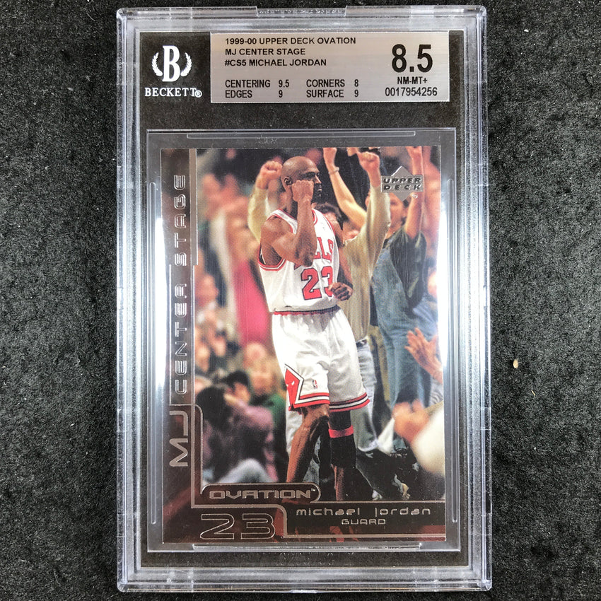 1999-00 Upper Deck Ovation MICHAEL JORDAN MJ Center Stage #CS5 BGS 8.5 (256)