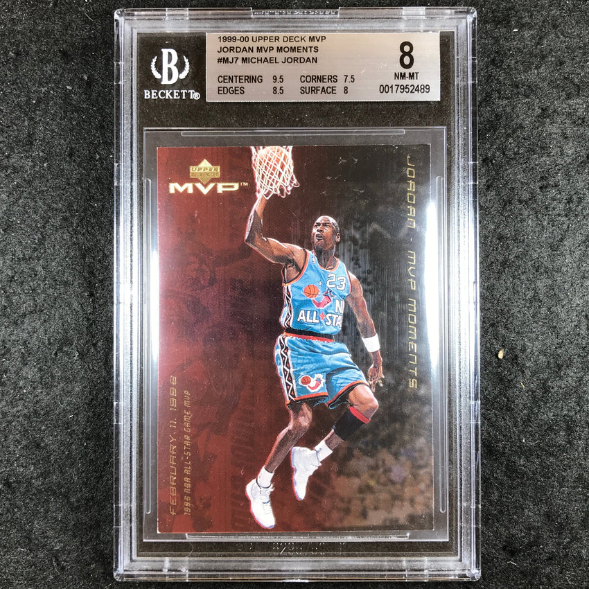 1999-00 Upper Deck MVP MICHAEL JORDAN Jordan MVP Moments #MJ7 BGS 8 (489)