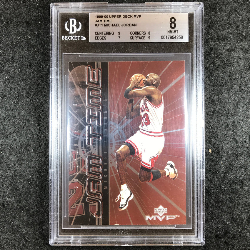 1999-00 Upper Deck MVP MICHAEL JORDAN Jam Time #JT1 BGS 8 (259)