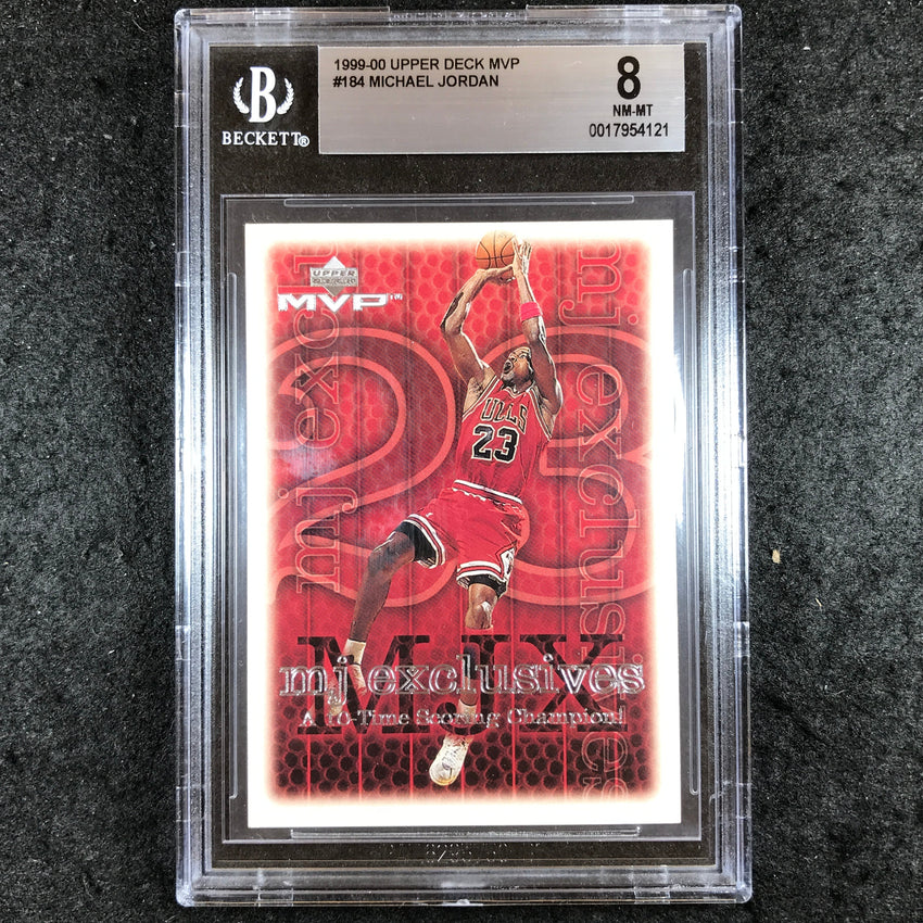 1999-00 Upper Deck MVP MICHAEL JORDAN MJ Exclusives #184 BGS 8 (121)