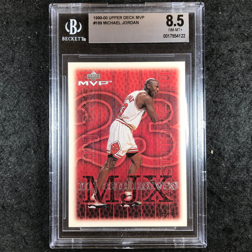 1999-00 Upper Deck MVP MICHAEL JORDAN MJ Exclusives #189 BGS 8.5 (122)