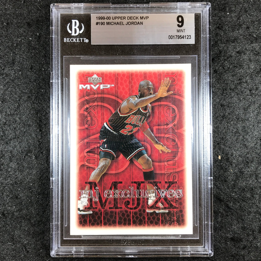 1999-00 Upper Deck MVP MICHAEL JORDAN MJ Exclusives #190 BGS 9 (123)