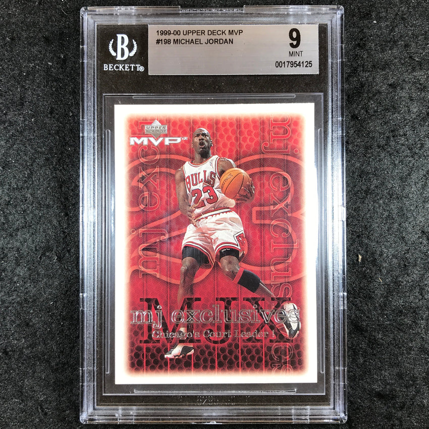 1999-00 Upper Deck MVP MICHAEL JORDAN MJ Exclusives #198 BGS 9 (125)