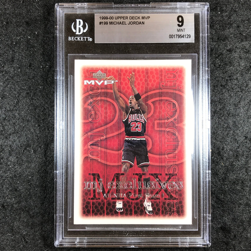 1999-00 Upper Deck MVP MICHAEL JORDAN MJ Exclusives #199 BGS 9 (129)